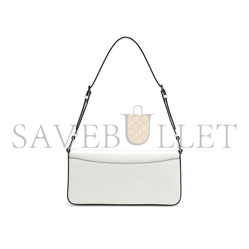 Pra*a femme bag in white leather 1bd323 (26*12*4.8cm)